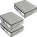 Shenzhen Haorui Industrial Technology Co., Ltd. Sac de rangement sous le lit, lot de 3, 40 litres, gris