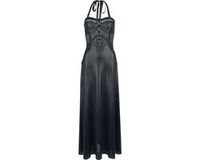 Devil Fashion Gothic Maxi-jurk - Punk Style Glial Patterned Fabric Neck Hanging Dress - Zwart - L