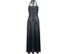 Devil Fashion Gothic Maxi-jurk - Punk Style Glial Patterned Fabric Neck Hanging Dress - Zwart - L