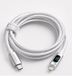 HOXO USB-C vers 8-Pin Câble 2 Mètre – 30W PD Charge Rapide – Câble de Recharge avec Affichage Numérique – Câble Tressé – Blanc