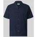 JACK & JONES JJGLOBAL WAFFLE RESORT SHIRT SS Herren Kurzarm Baumwolle Navy Blazer XS