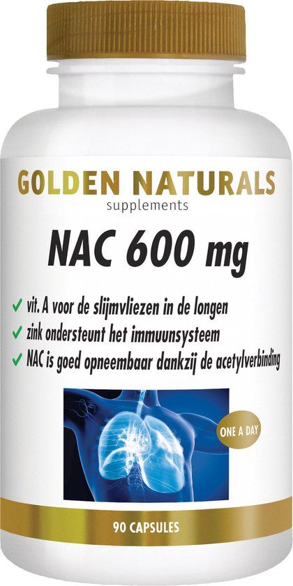 Golden Naturals NAC 600mg (90 veganistische capsules)