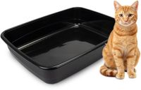 Ferplast XXL Kattenbak, Open, Kunststof, Zwart, 49,5 x 64,5 x 14,5 cm