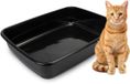 Ferplast XXL Kattenbak, Open, Kunststof, Zwart, 49,5 x 64,5 x 14,5 cm