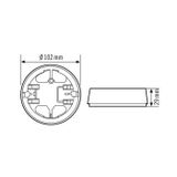 ESYLUX EB10423147 Opbouwdoos Opbouw (op muur) Wit