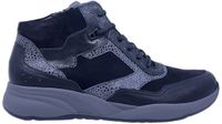 Durea 9778 - Hoge Sneaker - Zwart - Glad leer/Suède - Wijdte G