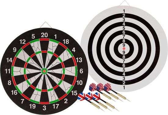 Abbey Darts Dartbord set - Flock II - 45 cm - Sisal - 8716404334185