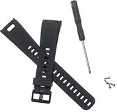 VHBW Polsband compatibel met Garmin Vivosmart HR Smart Watch - 12,7 + 8,8 cm TPU zwart