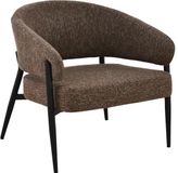 Goossens Fauteuil Sofi - Stof - Bruin