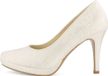 Chaussures de mariage sans marque, taille 37, taille petit - escarpin 10 cm - ivoire cassé