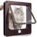 Sailnovo Kattenklep met 4-weg magnetisch, voor hout, glas, PVC, voor katten en kleine honden, kattendeur met tunnel, 17,5 x 19 cm x 5,5 cm, bruin