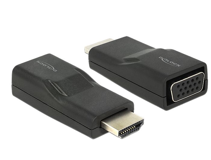 DeLOCK HDMI/VGA Adapter - Zwart - 65655