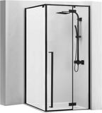 REA Fargo Black 90x120 cm douchecabine met draaideur