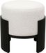 Kare Design kruk Samu, zwart/wit, diameter 43 cm, rond, zithoogte 40 cm, zitkruk, modern, onderhoudsvriendelijk, hal