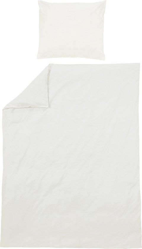 Meyco Home Uni dekbedovertrek eenpersoons - offwhite - 140x200/220cm
