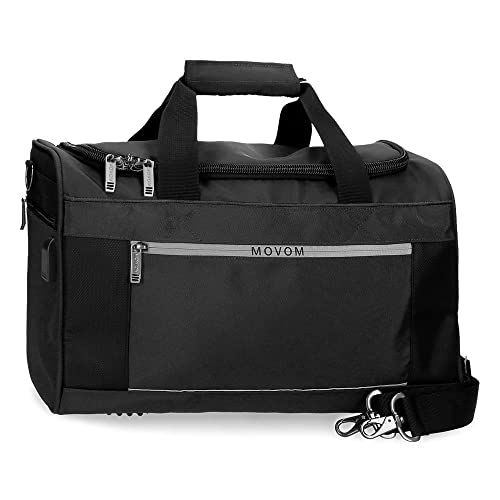 MOVOM Trimmed reistas - Zwart - 45 x 25 x 20 cm - 22,5 l