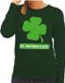 Bellatio Decorations Shoppartners Bv St. Patricksday klavertje sweater groen dames - St Patrick's day kleding XXL