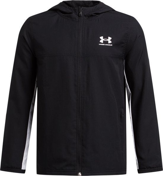 Under Armour UA B Rival Wvn Jacket Jongens Sportvest - Zwart - Maat 164