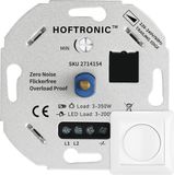 HOFTRONIC LED dimmer - 3-200 watt - Fase-afsnijding - Inbouw - Grijs