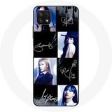 Maniacase Hoesje voor Samsung Galaxy A22 5G Blackpink Handtekening Foto Jennie Jisoo Lisa Rose