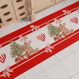 PETTI Artigiani Italiani - Keukentapijt voor Kerstmis, keukenloper, kersttapijt, antislip en wasbaar, keukentapijt voor Kerstmis, 52 x 100 cm, gemaakt in Italië