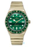 Timex Q Timex® Kwarts Analoog Horloge Groen Goudkleurig Dames