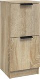 vidaXL Dressoir 30x30x70 cm bewerkt hout sonoma eikenkleurig