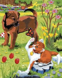 Royal & Langnickel CPN3 - Schilderen op nummer met kleurpotloden - Katje & Hondenbaby - 2022