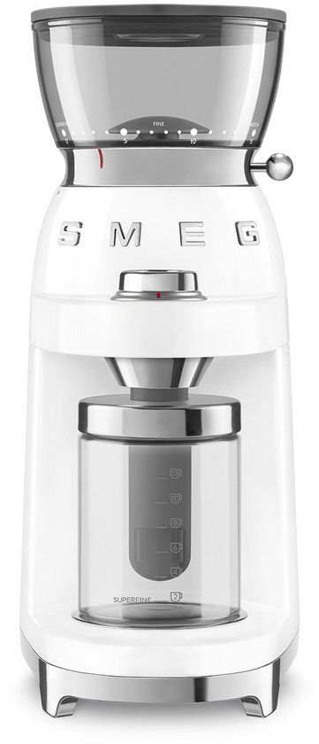 SMEG CGF03WHEU Elektrische Koffiemolen Jaren 50 Wit