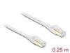 Delock 81023 netwerkkabel Wit 0,25 m Cat8.1 U/FTP (STP) Plat