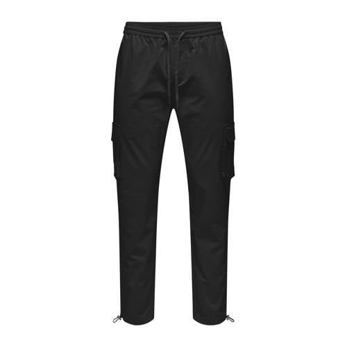 ONLY & SONS Slim Fit Cargo Broek ONSCOMMON Zwart