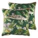 Evans Lichfield Jungle Leopard Twin Pack Polyester Gevulde Kussens, Groen, 43 x 43cm