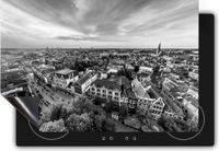 Chefcare Inductie Beschermer Groningen Skyline Zwart Wit 57,6x51,6 cm