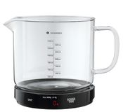 Zassenhaus BAKE Digitale keukenweegschaal zwart, met maatbeker van borosilicaatglas, kunststof, touch-sensor, tarra-functie, max. 5 kg in stappen van 1 g, overbelastingsindicatie, automatische