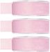 Merkloos Organza Sierlint - 3 Stuks - Roze - 2.5 cm x 20 meter