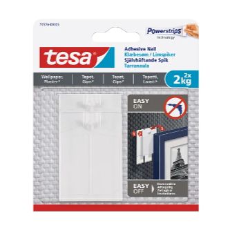 tesa Klevende Spijkers voor Behang en Pleisterwerk 2 kg in 3-pack