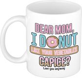 Bellatio Decorations mok - mom I donut like your vegetables - 300 ml