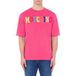 Moschino T-shirt en jersey biologique logo multicolore rose taille : 44
