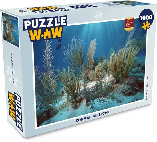 MuchoWow Puzzel Koraal bij licht - Legpuzzel - Puzzel 1000 stukjes volwassenen