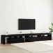 Maison Exclusive - Meuble TV avec éclairage LED, 3 pièces, chêne noir, 290 x 36,5 x 40 cm