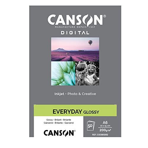 Canson 94655 Inkjet Everyday papier, 10 x 15 cm, 50 Fg, 200 g, glanzend