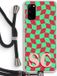 Case Company Samsung Galaxy S20 Case with Cord - Grid Monogram - Black Cord - Back Cover