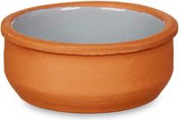La Dehesa Tapas/creme brulee serveer schaaltjes - 6x - mini - terracotta/grijs - 8 x 4 cm