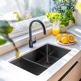 Pure.Sink Spoelbak 18+34 cm PVD gun metal grote bak rechts PCM183440-61