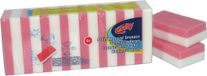 Multy Multi vlekkenspons roze/wit. set van 8 stuks