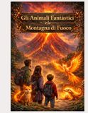 Gli Fantastic Beasts and the Mountain of Fire: Coloring Book with QR Code – Story and Audio in 5 Languages + 5 Bonus Pages