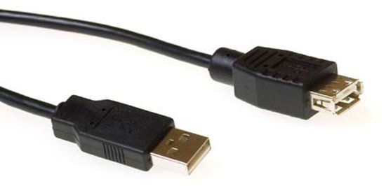 ACT USB 2.0 A male - USB A female zwart 5,00 m SB2250