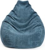 Lumaland Gaming Zitzak XXL van corduroy | Gamingstoel voor volwassenen en tieners | Comfortabele zitzak 135 x 100 cm - marineblauw