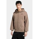 adidas Sportswear katoenen sweatvest - bruin
