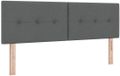 vidaXL - Tête de lit - avec - éclairage LED - Gris foncé - 144 cm - Tissu